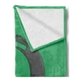 thumbnail image 2 of Yin Yang Soft Flannel Fleece Throw Blanket, Symbolic Image of 2 Sleeping Cats Forming Yin Yang Shape and Trigrams, Cozy Plush for Indoor and Outdoor Use, 50" x 70", Sea Green Grey White, by Ambesonne, 2 of 5