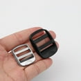 thumbnail image 4 of DIY Shoulder Bag Strap Part Luggage Hardware Backpack Straps Buckle Slider Loop Backpack Accessories Slider Adjust Buckle BLACK C-25MM, 4 of 8