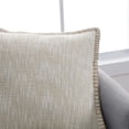 thumbnail image 3 of My Texas House Weston Woven Cotton Slub Square Decorative Pillow Cover, 20" x 20", Beige, 3 of 5