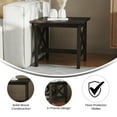thumbnail image 2 of Flash Furniture Farmhouse Style Solid Wood End Table with Traditional X-Frame Design in Dark Gray, 2 of 2
