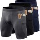 thumbnail image 1 of Pack de 3 pantalones cortos deportivos para hombre, ropa interior de entrenamiento activo, pantalones cortos de compresión para hombre, pantalones cortos de secado rápido con bolsillo yeacher Negro x gris x azul oscuro, 1 of 6