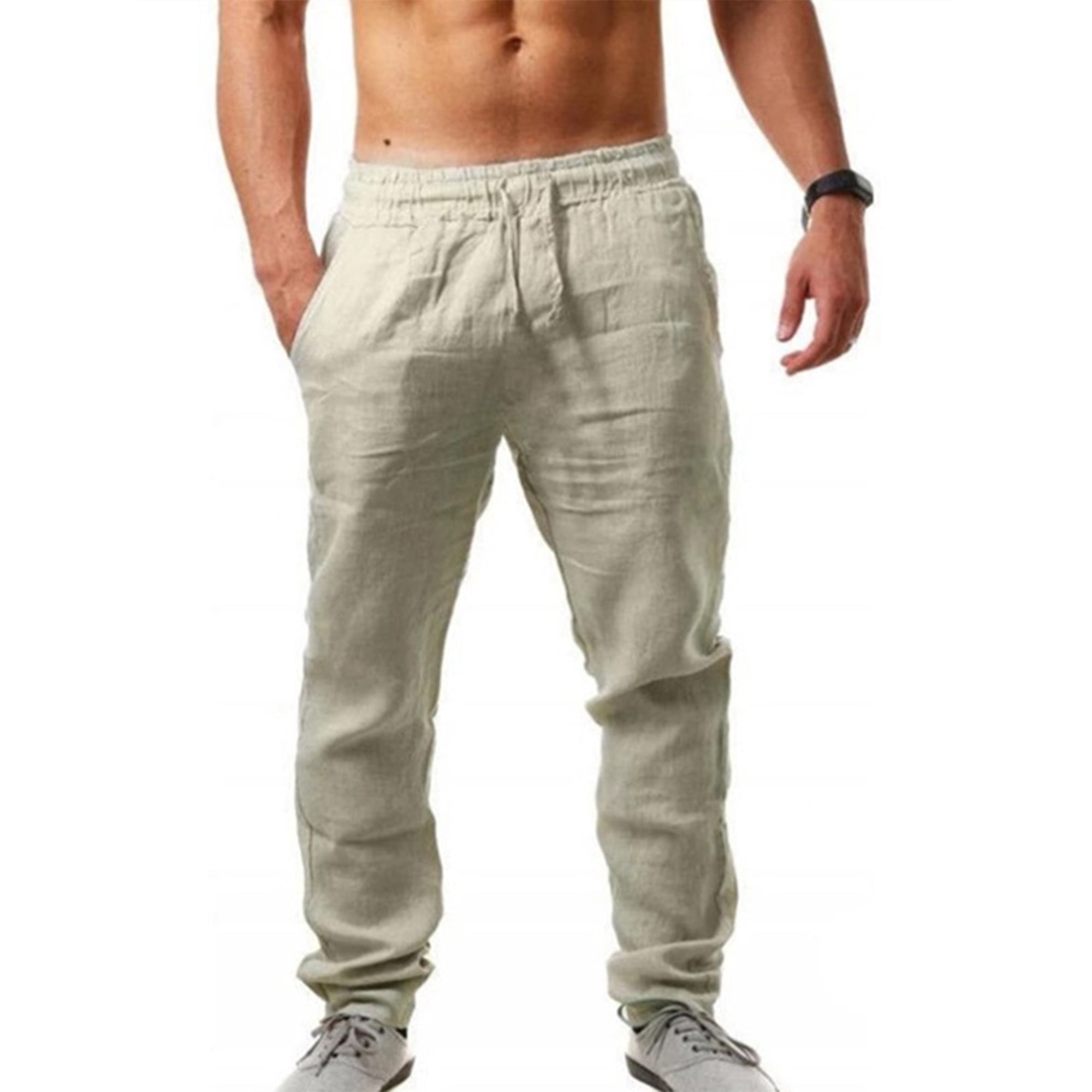 jogger lin homme