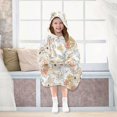 thumbnail image 7 of joogoo Wearable Blanket Hoodie for Rabbit Flowers Oversized Sherpa Hooded 3-14 YR M, 7 of 7
