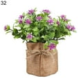 thumbnail image 1 of Artificial Flowers with Burlap Cloth Potted Mini Fake Flowers Indoor Outdoor Home Bathroom Office Decoration, 1 of 8
