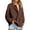 Brown, variant on Stralyhd Womens Oversized Sweatshirt Stand Henley Collar Long Sleeve Soft Comfort Pullover Tops Fall Fashion Outfits Beige L