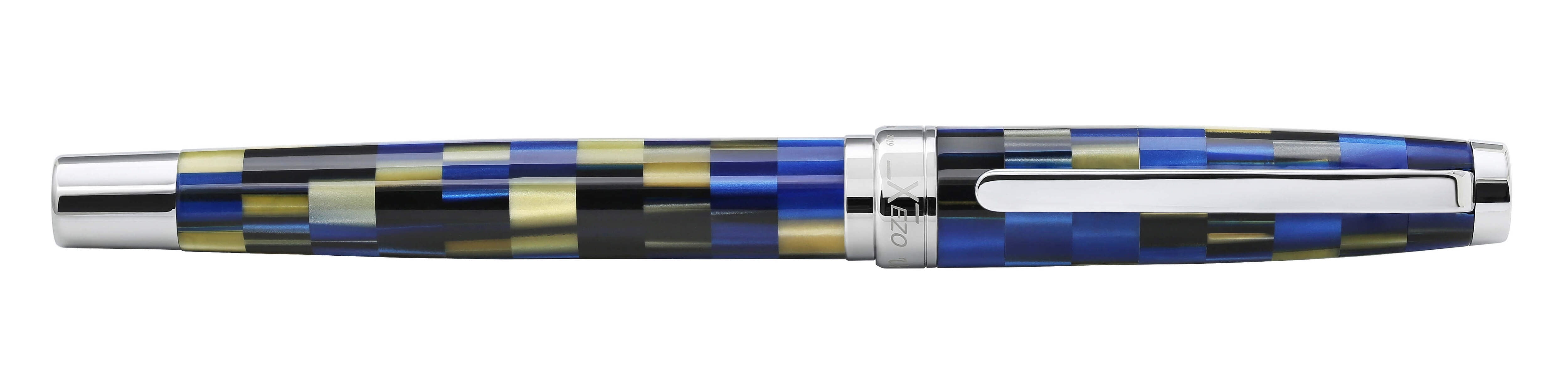 Xezo Urbanite I Acrylic  Brass Fountain Pen (Fine Nib) - Modern Blue