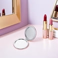 thumbnail image 4 of 5 espejos de maquillaje plegables portátiles - Espejo de tocador redondo compacto para mujer - Doble cara, tamaño pequeño y de bolsillo para bolso, oficina, viajes, 4 of 6
