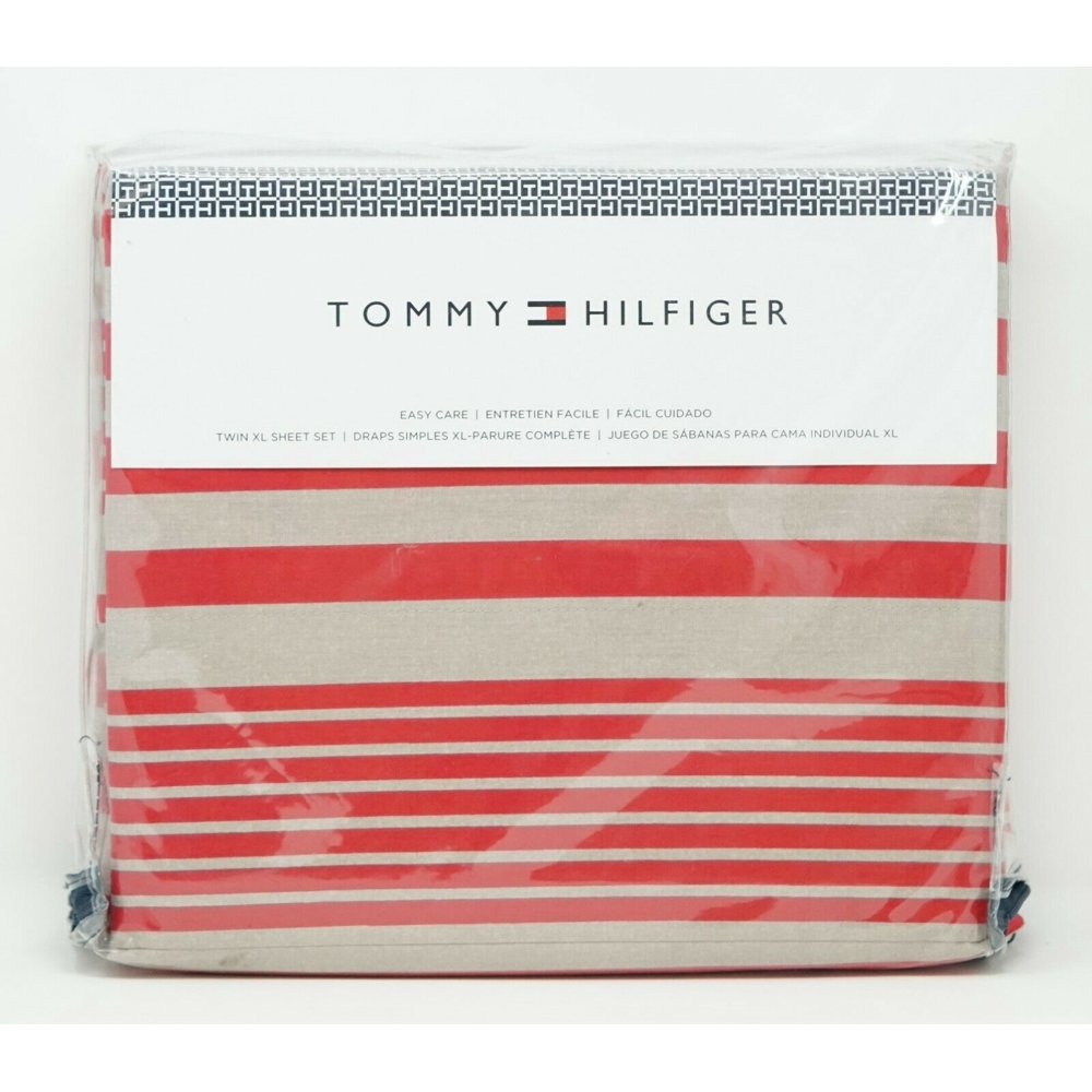 Tommy Hilfiger Seaport Cotton Blend 3Pc. Striped Sheet Set TWIN XL