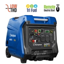 Westinghouse 8,200 Peak Watt Portable Inverter Generator, Tri Fuel, Gas, Propane, Natural Gas Powered, Remote Start with CO Sensor