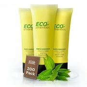 Eco Amenities Travel Size Shampoo and Conditioner Sets, 2 in 1 Hotel Toiletries Supplies for Guests - Refreshing Bulk Travel Size - 30ml (1.0 fl oz), 200 pack, Green Tea Scent