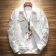 thumbnail image 2 of Abrigos vaqueros para hombre, chaqueta vaquera negra para hombre con agujero, otoño, invierno, 2024, prendas de vestir exteriores elásticas al precio más bajo, informal, nuevo, 2 of 5