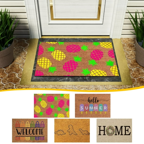 Felpudo de coche con temática veraniega - Entrada absorbente antideslizante, alfombra para baño y cocina, 1x