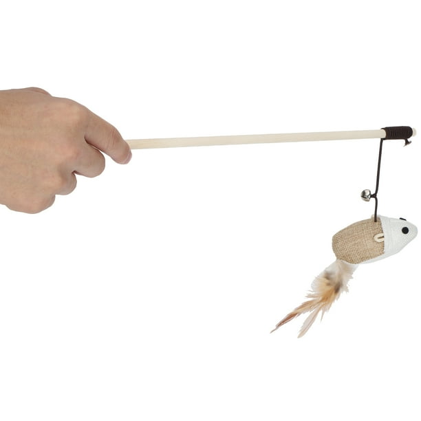 Juguete de Varita de Gato, Juguetes de Juego Livianos Juguetes para Gatos para Interacción Mascota
