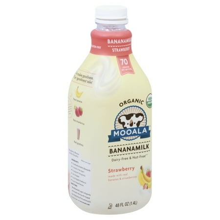 ORGANIC BANANA MILK, STRAWBERRY