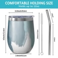 thumbnail image 5 of 12oz Stemless Wine Tumblers Blue and Grey Abstract Art Artwork Vacuum Insulated Stainless Steel Travel Tumbler Cups Mug with Lid and Straw for Champaign,Cocktail,Beer with Cleaning Brush, 5 of 5