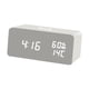 thumbnail image 3 of Reloj despertador digital con estación de carga inalámbrica, moderno, con memoria de apagado y electrónico. Blanco, 3 of 9