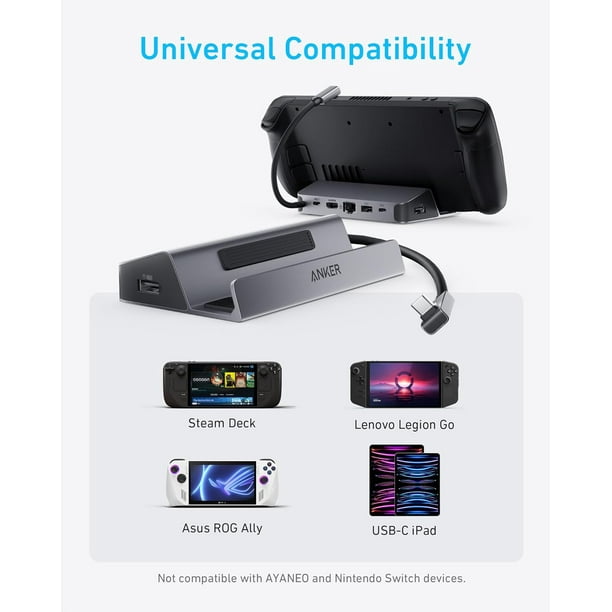 Steam Deck Dock, Docking Station for Steam Deck (OLED)/ROG Ally