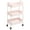 Light Pink, variant on mDesign Metal 3-Tier Rolling Utility Storage Carts, 4 Caster Wheels, Mint Green