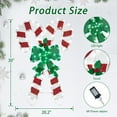 thumbnail image 4 of Christmas Candy Canes Tinsel Yard Light Decorations Pre-Lit LED Warm White Lights with Metal Stakes for Indoor Outdoor Yard Holiday Décor, Christmas Event, Christmas Eve Night Décor, 4 of 9