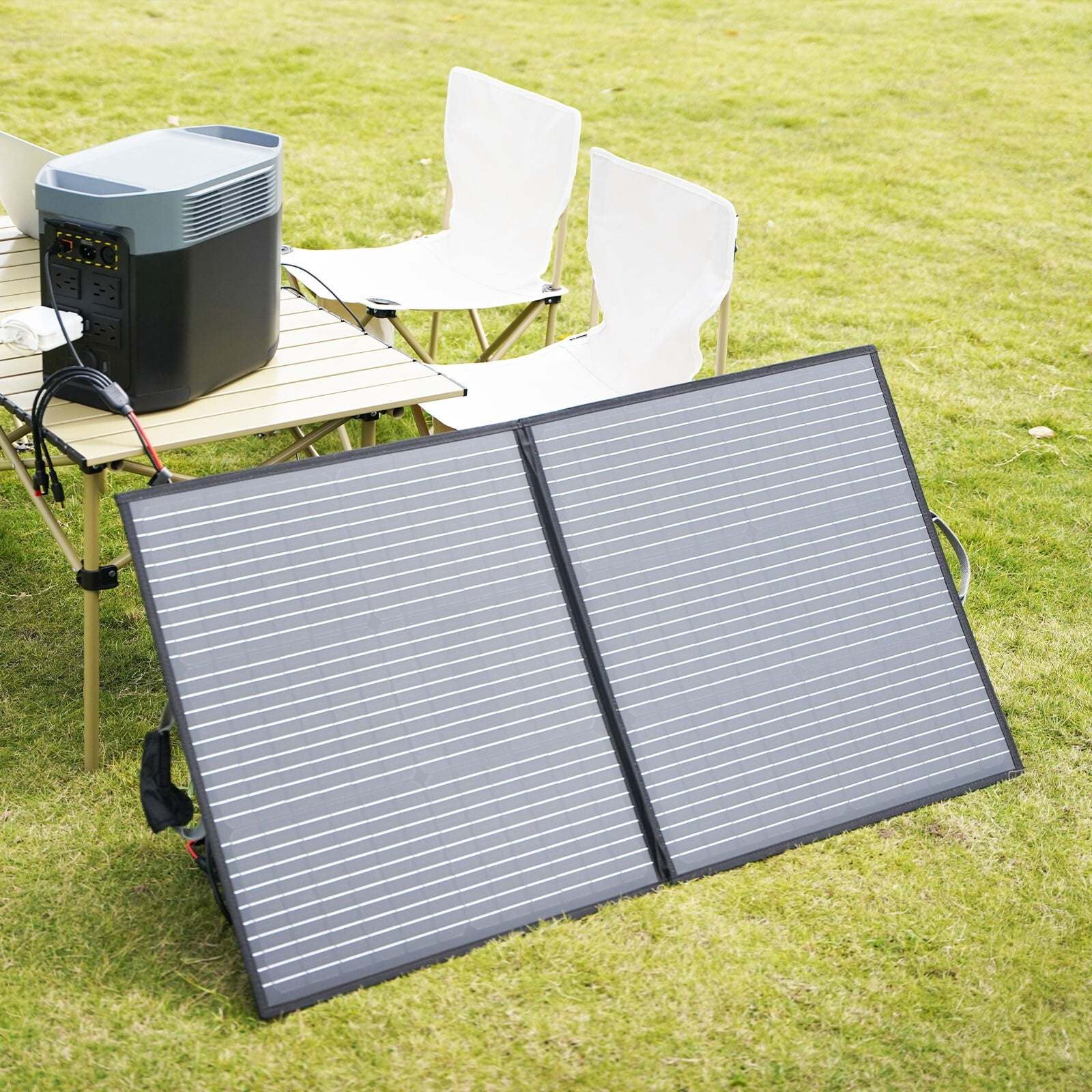 MHPOWOS 110W Camping Solar Panel for Jackery Explorer 300 Solar Power Generator