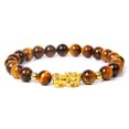 thumbnail image 2 of Pulsera Pixiu de piedra de ojo de tigre Natural explosiva de Amazon, joyería de cuentas de piedra de proverbio de seis caracteres para hombres, tigre amarillo uno, 2 of 2