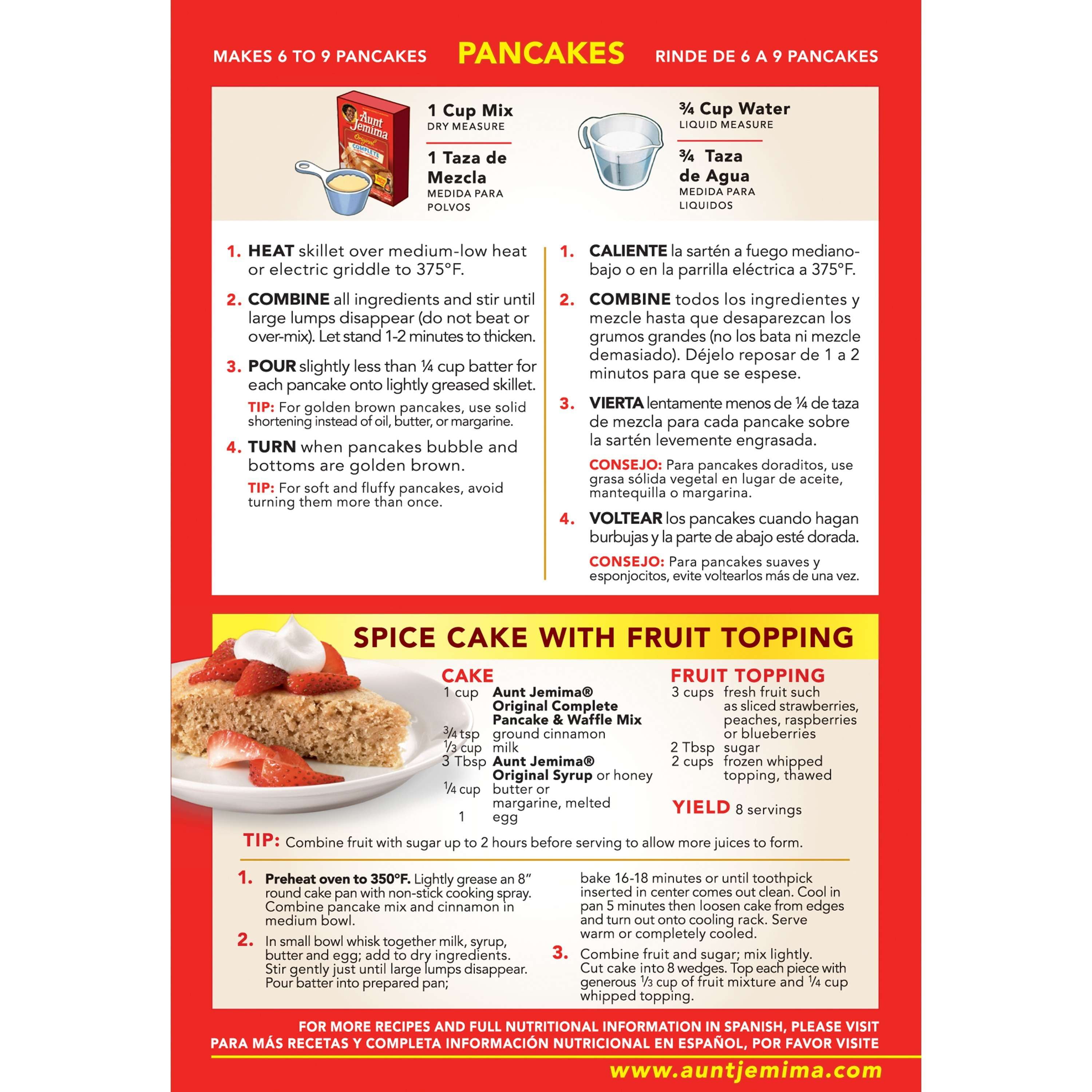Aunt Jemima Pancake Mix Box Recipe Bryont Blog
