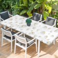 thumbnail image 2 of White Conch Coastal Table Cloths for 8 Foot Rectangle Tables, Nautical Summer Beach Ocean Sea Patio Waterproof Elastic Fitted Tablecloths, Washable Rectangular Table Cover for Camping, 2 of 8