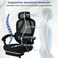thumbnail image 6 of Costway Ergonomic Office Chair with Retractable Footrest & 135° Stepless Tilting Backrest, 6 of 10