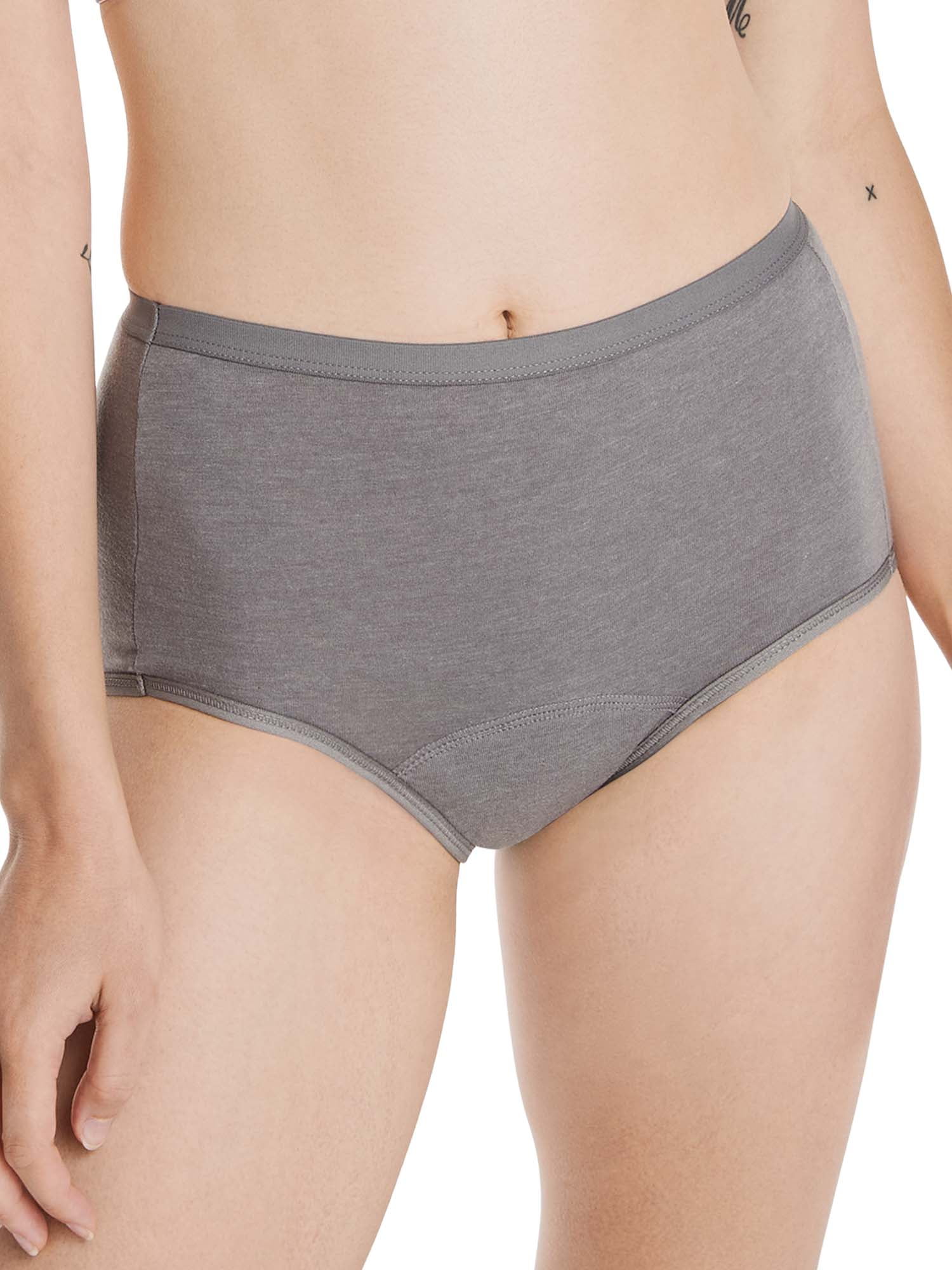 (2 pack) Hanes Womens Period Underwear 3-Pack, Comfort, Period Moderate Protection Period Panties, Period Underwear for Women