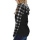 thumbnail image 4 of Sudaderas con Capucha a Cuadros de Manga Larga para Mujer Tops Deportivos Informales elásticos y amigables con la Piel con Bolsillo para Ir de Compras Trabajo en casa Blanco XXL, 4 of 6