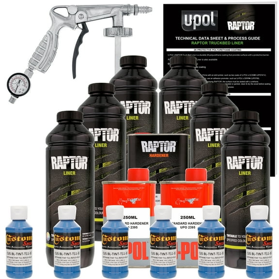 Raptor Reflex Blue Urethane Spray-On Truck Bed Liner Spray Gun,6 Liters