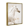 thumbnail image 4 of Stupell Industries Modern Horse & Leaves Animals & Insects Painting Gold Floater Framed Art Print Wall Art, 25 x 31, 4 of 10