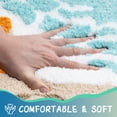 thumbnail image 5 of Blue Beach Bathroom Rugs Microfiber Nautical Cute Coastal Bath Mats, Non Slip Quick Dry Absorbent Bath Rugs with Starfish Seashell, Machine Washable, 20"x32", 5 of 8