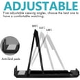 thumbnail image 4 of Paquete de 4 soportes para teléfono celular, soporte universal plegable para tableta, soporte de escritorio de bolsillo multiángulo, compatible con muchos modelos de teléfono, blanco y negro Jormftte HMHZ1043-3, 4 of 7