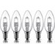 thumbnail image 1 of E14 28w Halogen Candle Light Bulbs, Small Edison Screw Bulb (ses) 2700k Warm White Dimmable Pack Of 5, 1 of 5