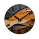 thumbnail image 2 of Reloj de pared de madera, reloj decorativo, adorno de pared silencioso para cocina y sala de estar. 20 centímetros, 2 of 8