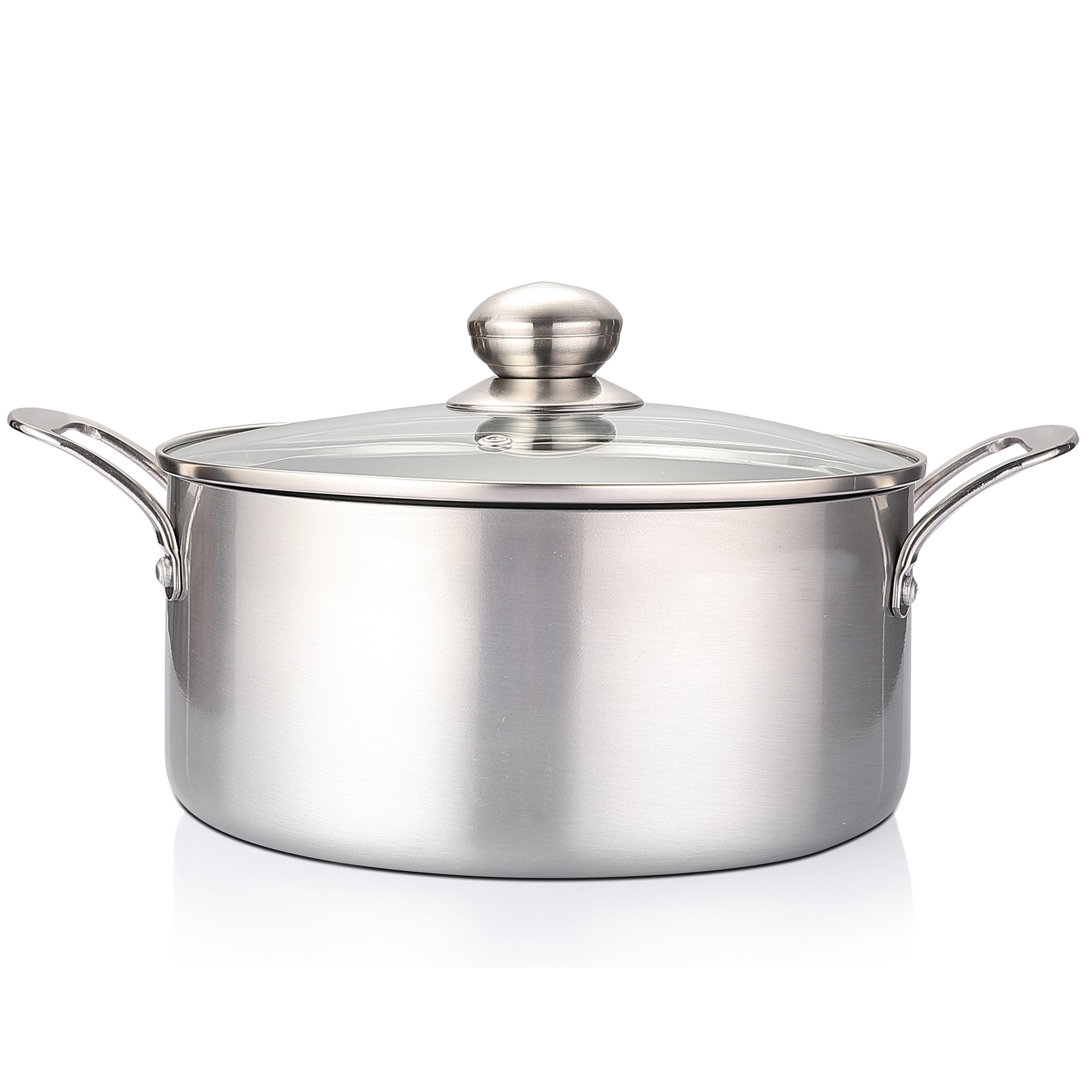 4-quart Stock Pot with Lid in 5-ply Stainless Steel » NUCU
