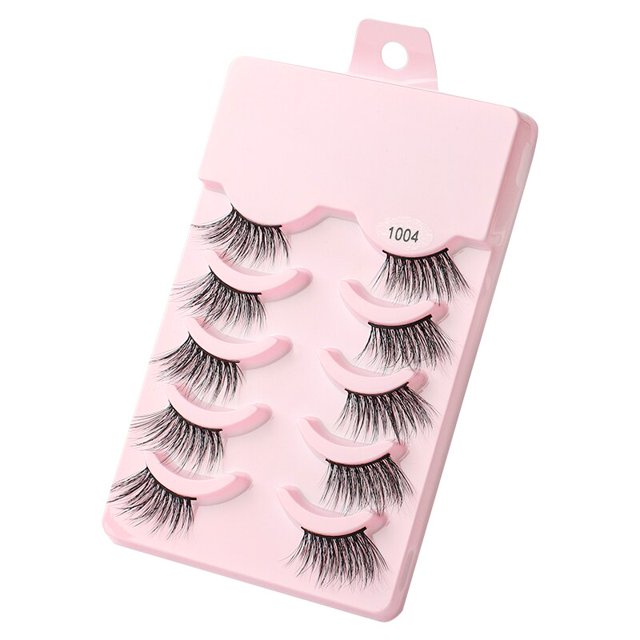 Pestañas postizas de visón natural, tira tenue, pestañas de ojo de gato, zorro esponjoso, pestañas de ala de ángel, extensión de maquillaje, 3 pares, 5 pares hola suerte unisex