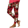 thumbnail image 5 of Oplxuo Women's Christmas Leggings Printed High Waisted No See Through Tummy Control Cycling Workout Yoga Pants, 5 of 5