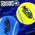 thumbnail image 2 of Nerf Dog Squeak Tennis Ball Dog Toy, 3 inch, 2 Pack, 2 of 10