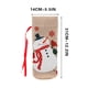thumbnail image 2 of Set de funda para botellas de vino navideño bordadas en lino - Bolso reutilizable de vino tinto con diseño de copo de nieve y reno - 31x14cm, 2 of 2