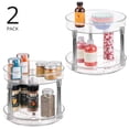 thumbnail image 2 of iDesign 9-Inch Plastic 2-Tier Lazy Susan Turntable - Ideal for Organizing Kitchen, Bathroom, or Home Office, 2 of 7