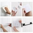 thumbnail image 6 of Self Adhesive Towel Rod Bar Wall Bath Towel Holder Rail Rack for Kitchen Bathroom - 24.5cm - White, 6 of 9