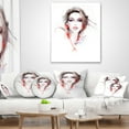 thumbnail image 4 of Designart Stylish Woman - Portrait Throw Pillow - 12x20, 4 of 5