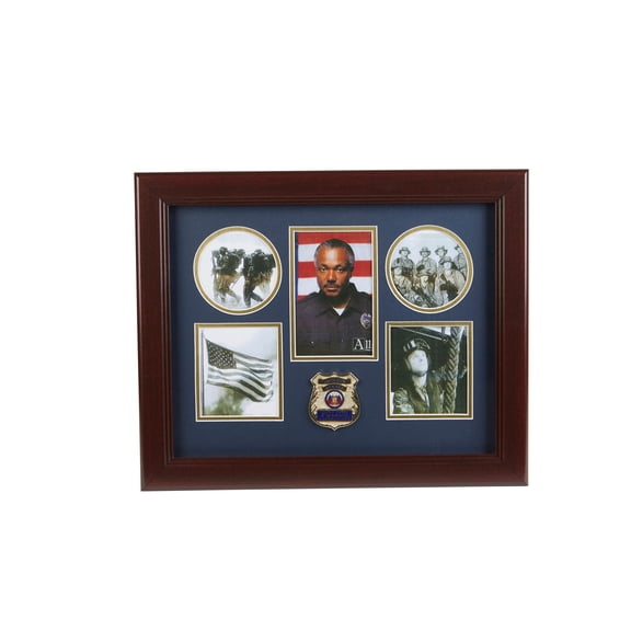 Allied Frame Police Department Medallion 5 Picture Collage Frame
