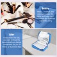 thumbnail image 7 of Unique Bargains Travel Toiletry Bag Hanging Makeup Bag with Compartments Water-resistant Foldable Blue, 7 of 7