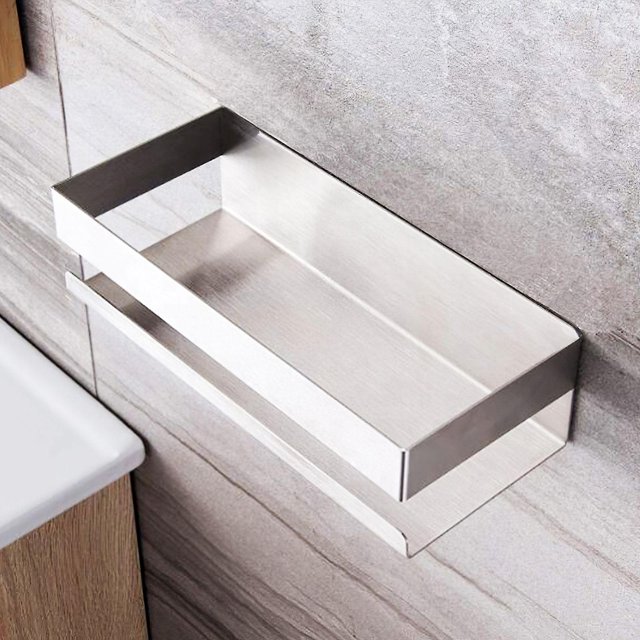 Carrito de ducha autoadhesivo sin perforación, estante de baño con carrito de ducha, acero inoxidable Sus304 Rojo Verde Cocina, Decoración y Otros