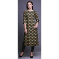 thumbnail image 4 of Bimba 3/4 Sleeve Kurta Printed Straight Kurti Summer Clothing For Women, 4 of 6