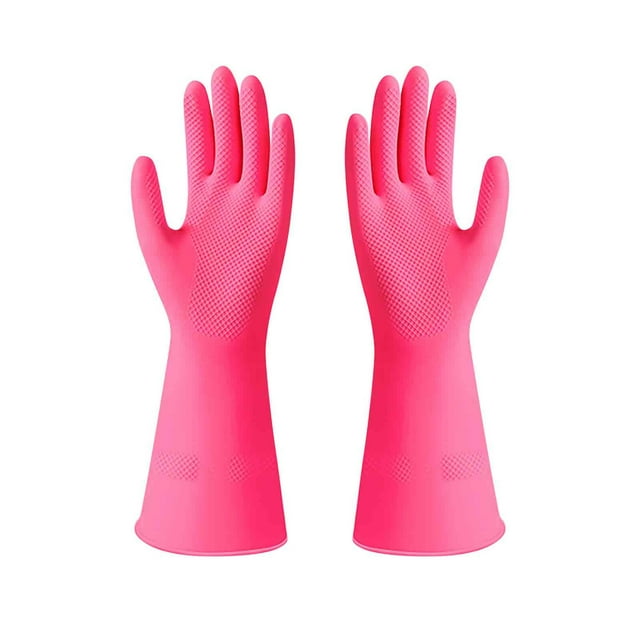 Amzcrzy Kitchen Accessories Rubber Thickened Cleaning Gloves Thickened Dishwashing Gloves Household Kitchen Housework Cleaning Rubber Gloves Hands Protector Cooking Gloves Kitchen Gloves