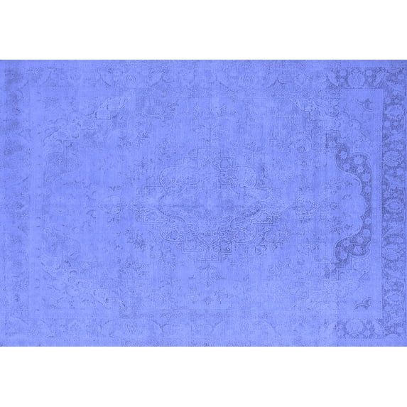 Ahgly Company Indoor Rectangle Oriental Blue Industrial Area Rugs, 2' x 4'